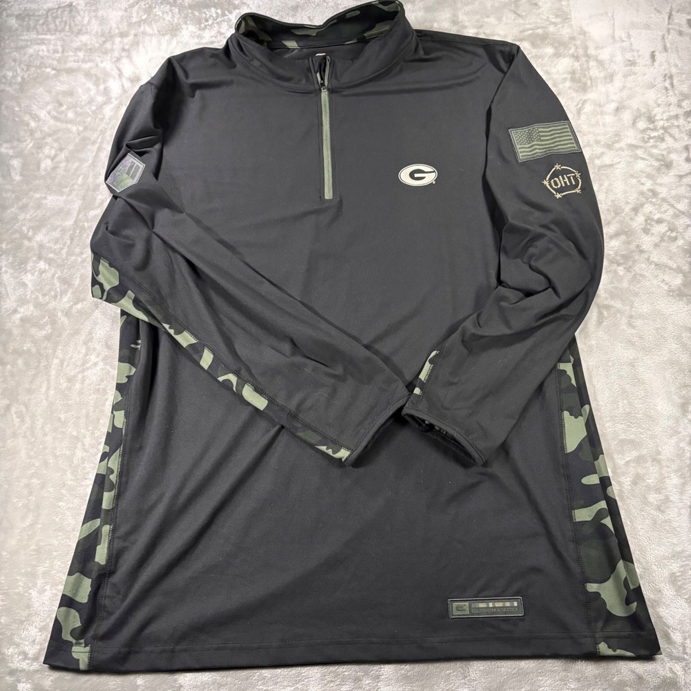 Colosseum Green Bay Packers OHT Military Appreciation 1/4 Zip Pullover 2XT Mens